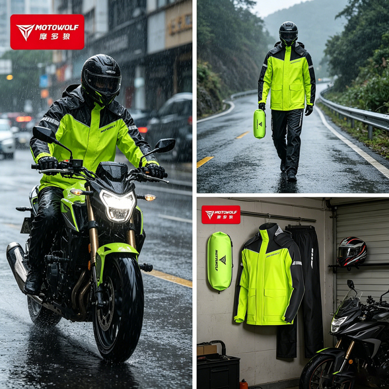 Motorcycle Gear Mens - Aksesoris Jas Hujan Motor MOTOWOLF, Setelan